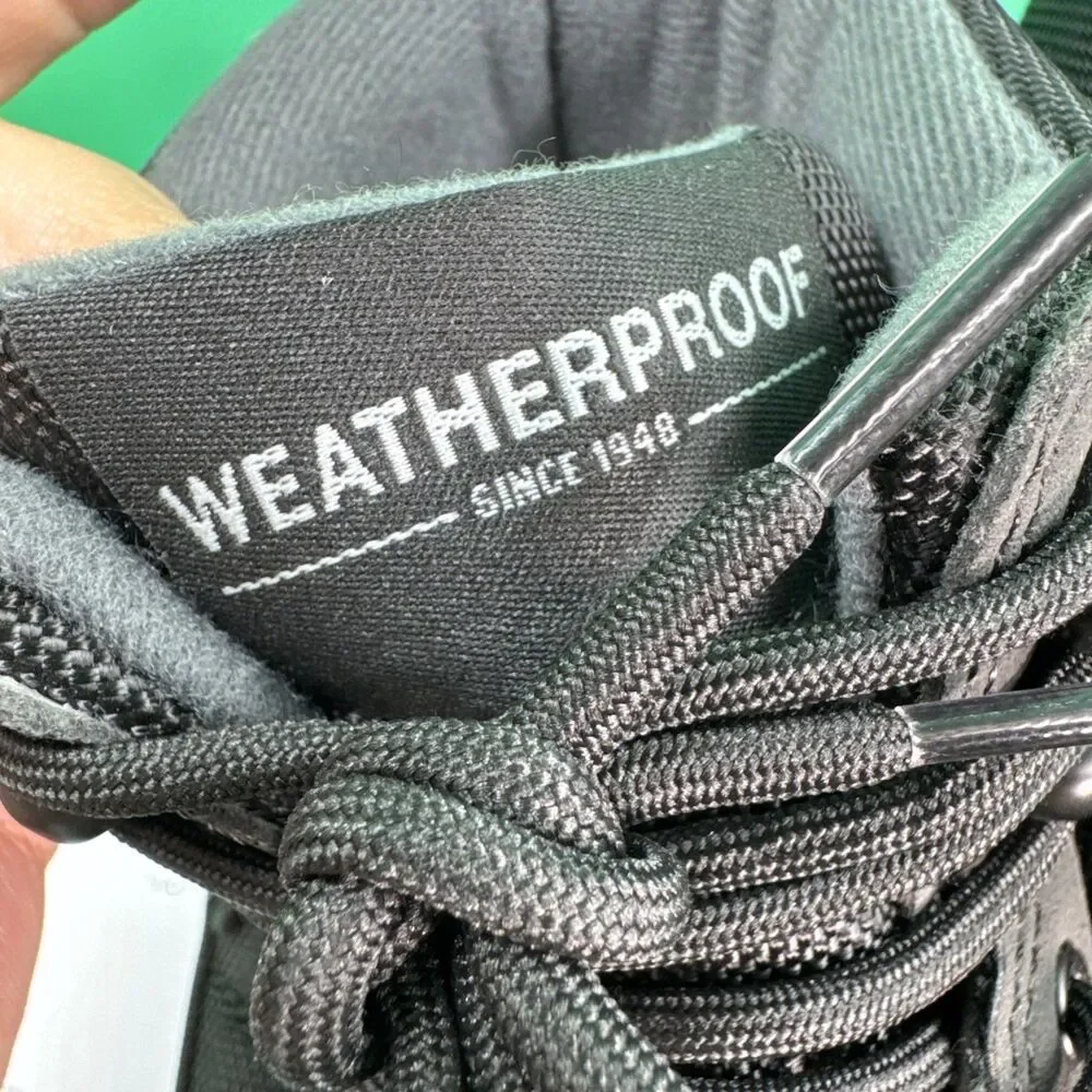 Weatherproof Jenkins Mens 10 Black Lace Up Memory Foam Hiking Boots NEW IN BOX